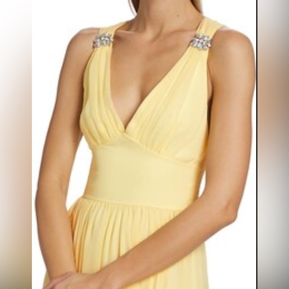 NWT Sachin + Babi Kenzia Lemon Drop Maxi Gown Dress size 10 - Picture 2 of 12